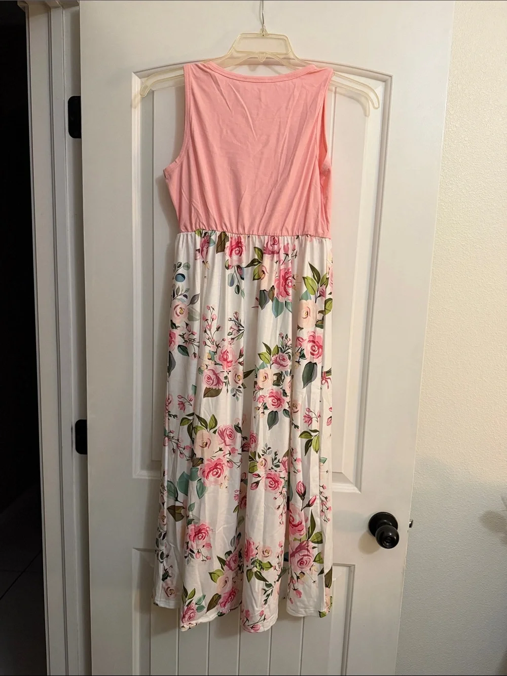 Carter's Pink and White Floral Sleeveless Maxi Dress
